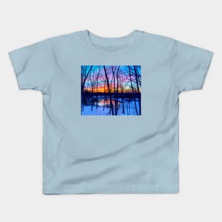 Snowy Sunset Kids T-Shirt